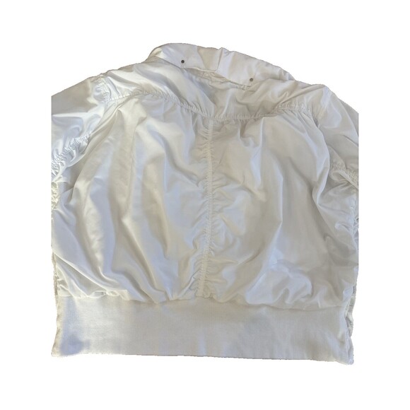 Athleta Point Reyes Bomber Jacket Womens 3X Plus White Coat Windbreaker Stretch - Picture 6 of 9